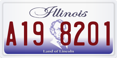IL license plate A198201