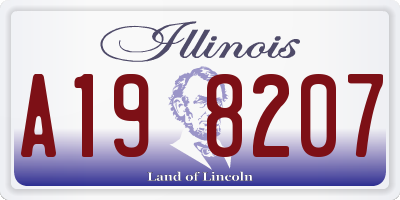 IL license plate A198207