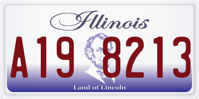 IL license plate A198213