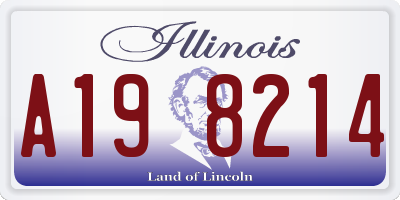 IL license plate A198214