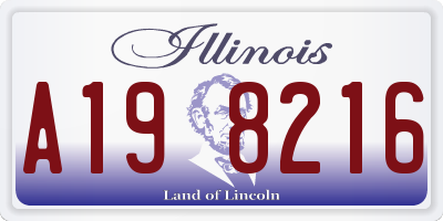 IL license plate A198216