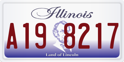 IL license plate A198217