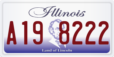 IL license plate A198222