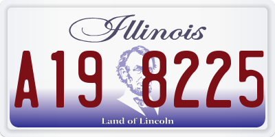 IL license plate A198225