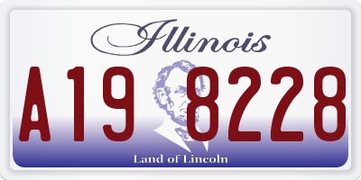 IL license plate A198228