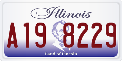 IL license plate A198229