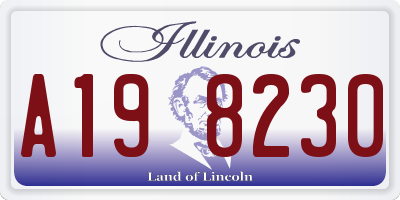 IL license plate A198230