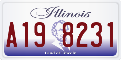 IL license plate A198231