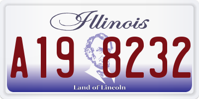 IL license plate A198232