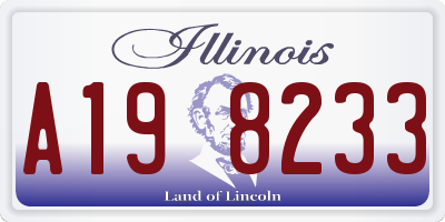 IL license plate A198233