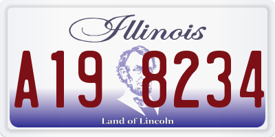 IL license plate A198234