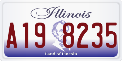 IL license plate A198235