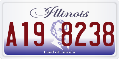 IL license plate A198238