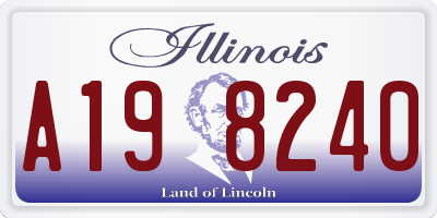 IL license plate A198240