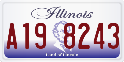 IL license plate A198243