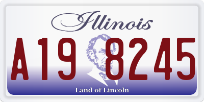 IL license plate A198245