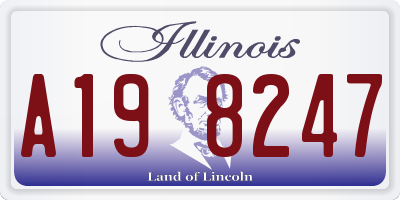 IL license plate A198247