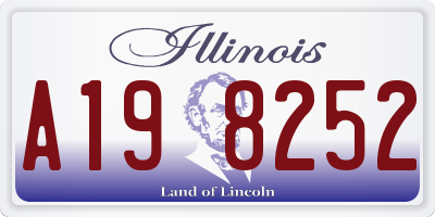 IL license plate A198252
