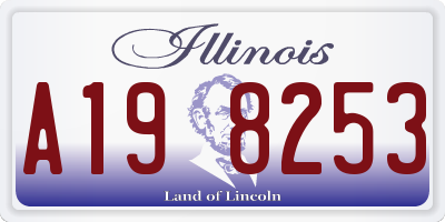 IL license plate A198253