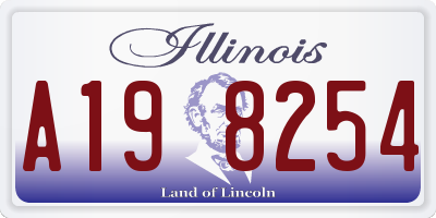 IL license plate A198254