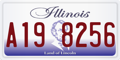 IL license plate A198256
