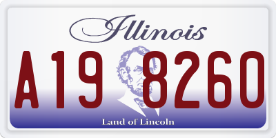 IL license plate A198260