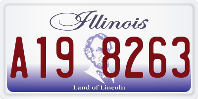 IL license plate A198263