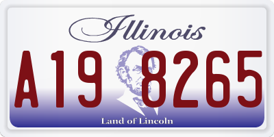 IL license plate A198265