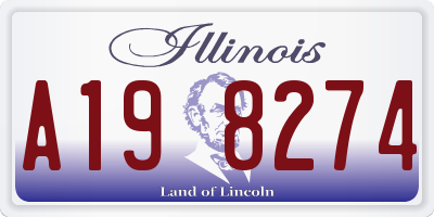 IL license plate A198274