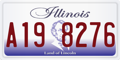 IL license plate A198276