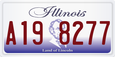 IL license plate A198277