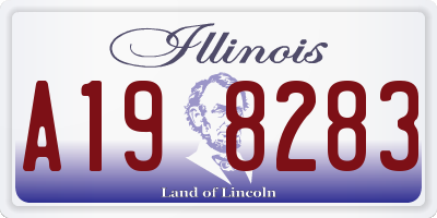 IL license plate A198283