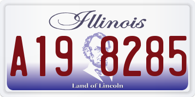 IL license plate A198285