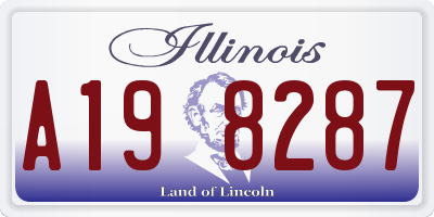 IL license plate A198287