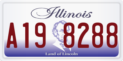 IL license plate A198288