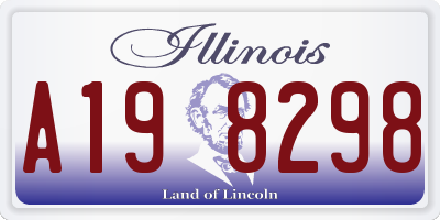 IL license plate A198298