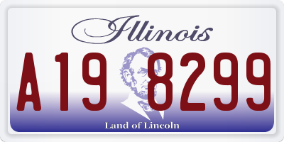 IL license plate A198299