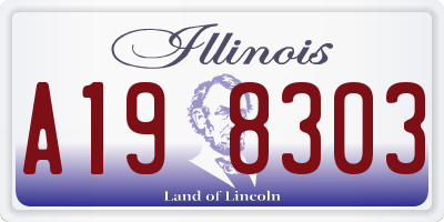 IL license plate A198303
