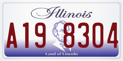 IL license plate A198304