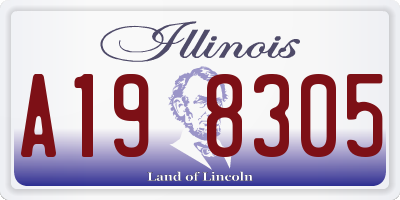 IL license plate A198305