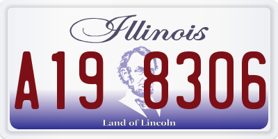 IL license plate A198306