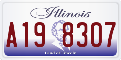 IL license plate A198307