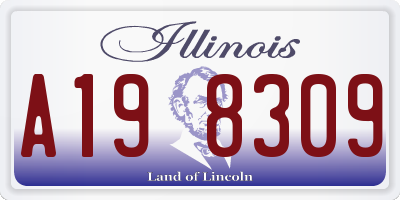 IL license plate A198309