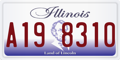 IL license plate A198310