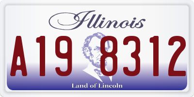 IL license plate A198312