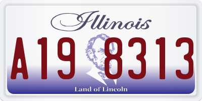 IL license plate A198313