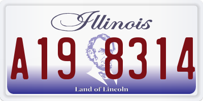 IL license plate A198314