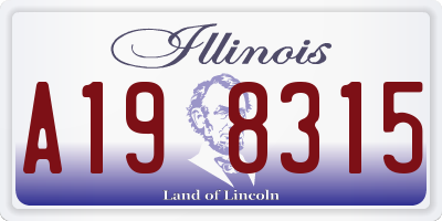 IL license plate A198315