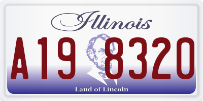 IL license plate A198320