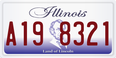 IL license plate A198321